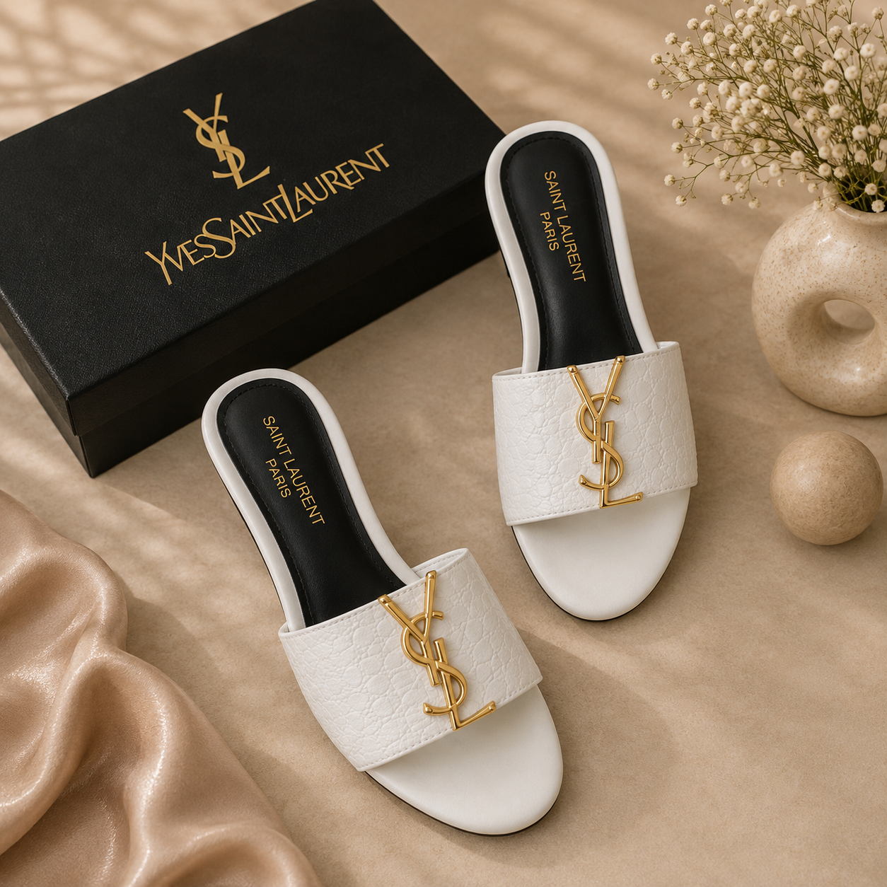 YSL Crocodile Slipper