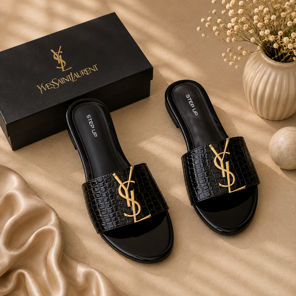 YSL Crocodile Slipper