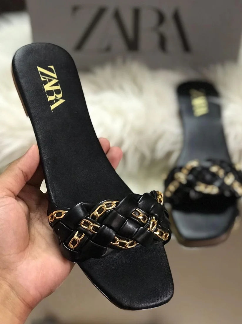 Zara Chain Slippers