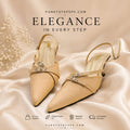 Womens Pointed Toe Slingback Heel